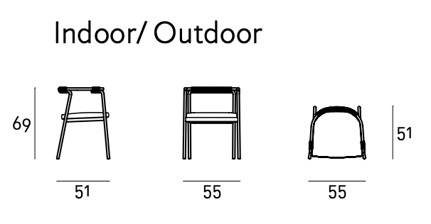 Схема Стул Rivulet, Living Divani