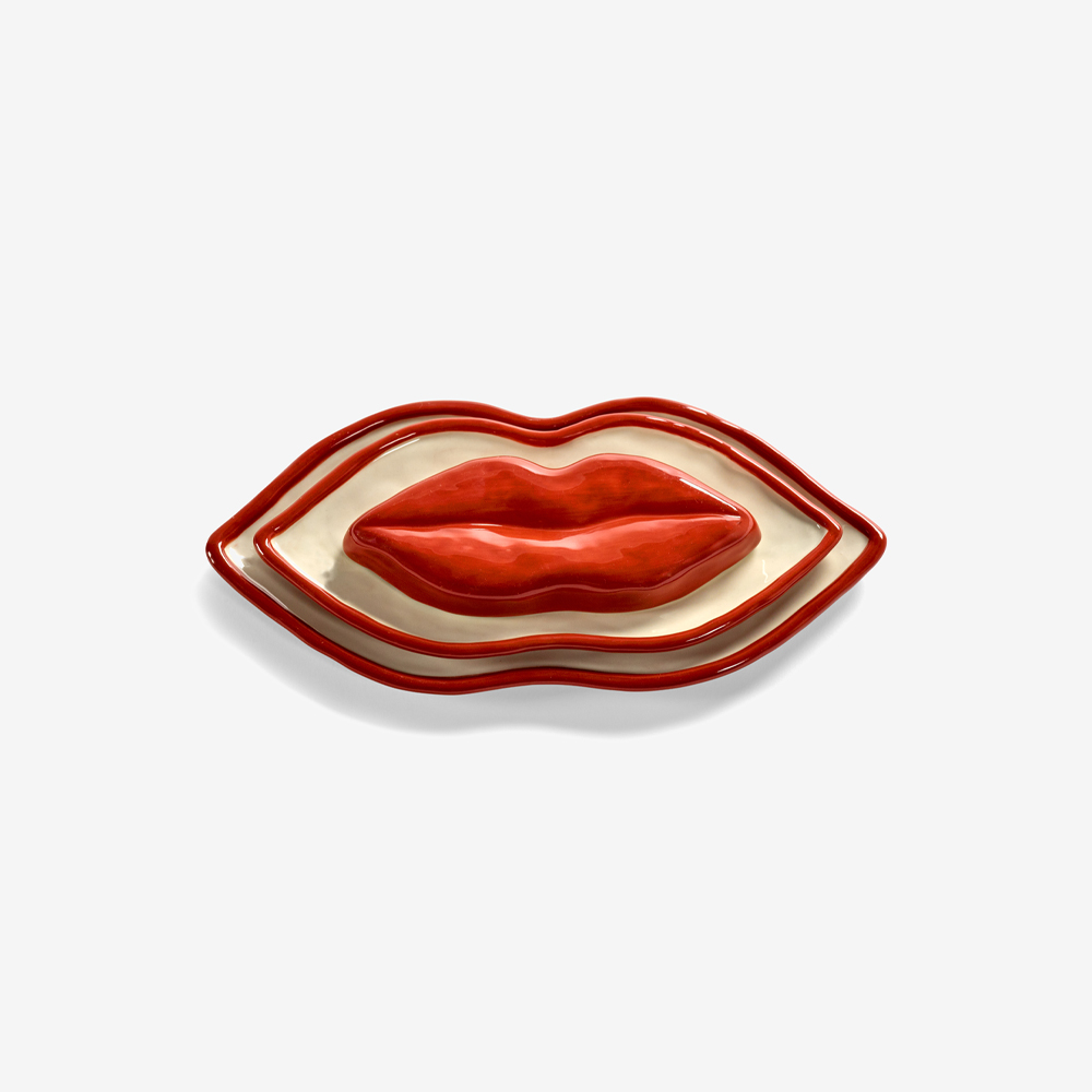 Набор и 3-х сервировочных блюд Serving dish set 3 Lips Les Objets Mouleversants 