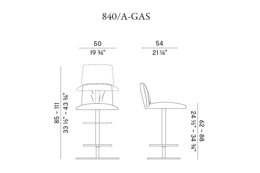 Схема Полубарный стул Blossom с подлокотниками, Potocco