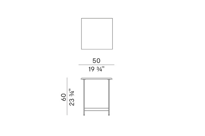 Схема Журнальный столик Little T высокий, Potocco