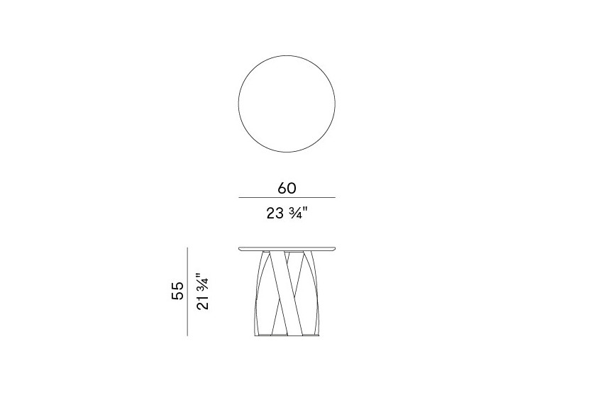 Схема Журнальный столик Bon Bon, Potocco