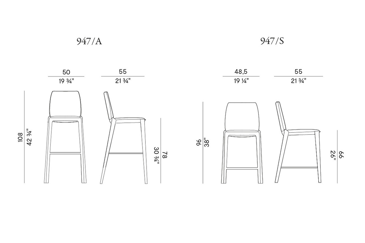Схема Барный стул Hiru, Potocco