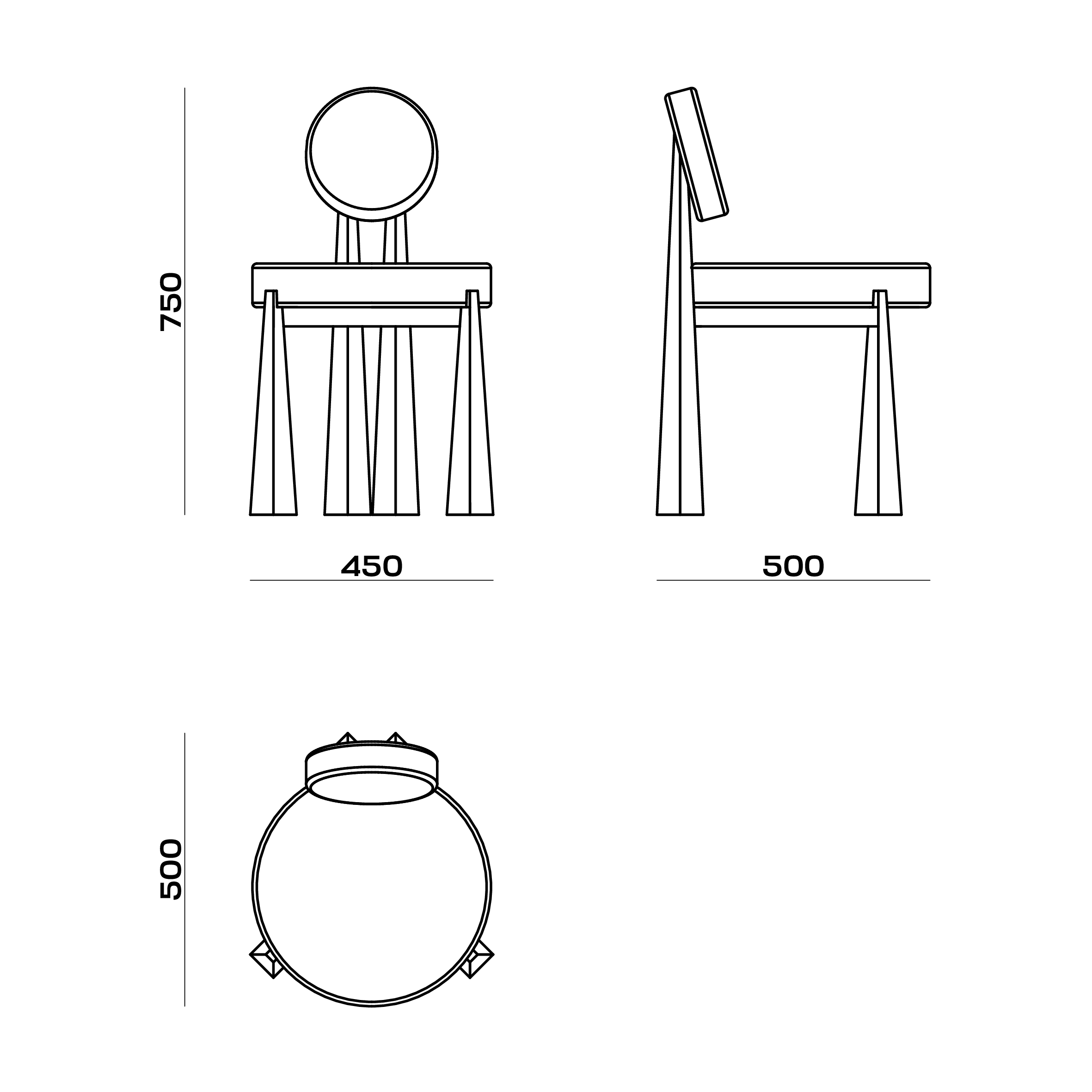 Схема Стул Masai Chair, MODÉNATURE