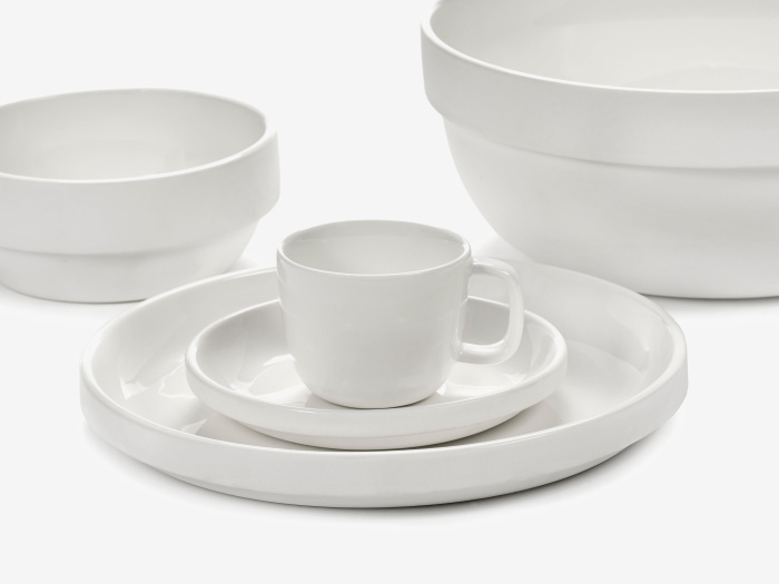 Набор из 4-х тарелок Plate Low White Matt Passe-Partout by Vincent Van Duysen, Serax