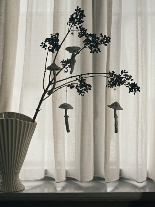 Набор из 4-х ёлочных игрушек Mushroom Ornaments — Set of 4, Ferm Living