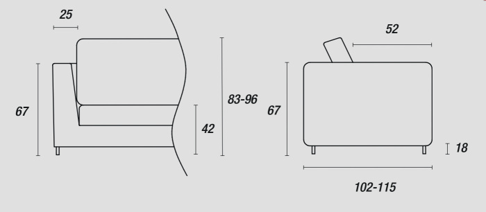 Диван Kim high, Ditre Italia