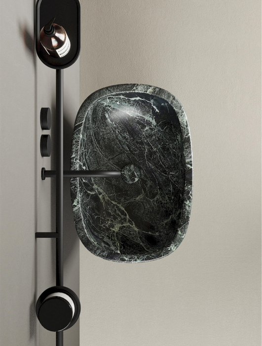 Отдельностоящая раковина со сливом в пол Milk Freestanding Marble Washbasin, NIC Design