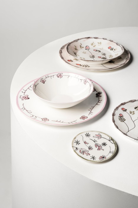 Набор из 2-х тарелок Plate Mirtillo Nude Midnight Flowers by Marni, Serax