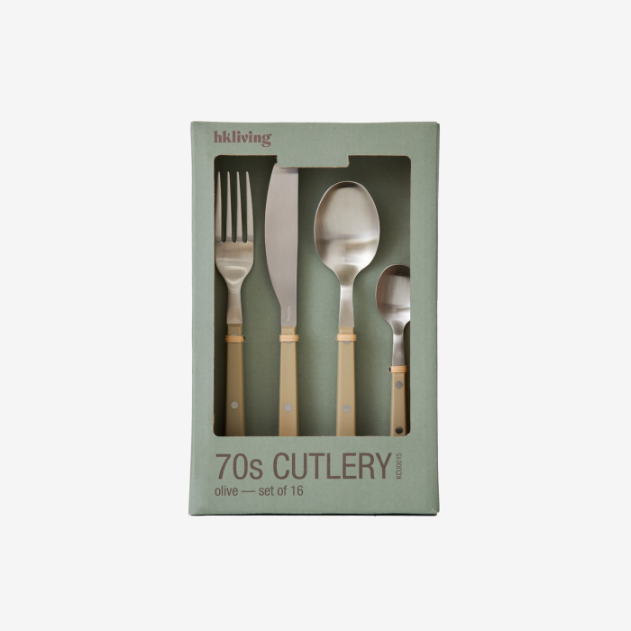 Набор столовых приборов 70s cutlery: olive – set of 16, HKliving