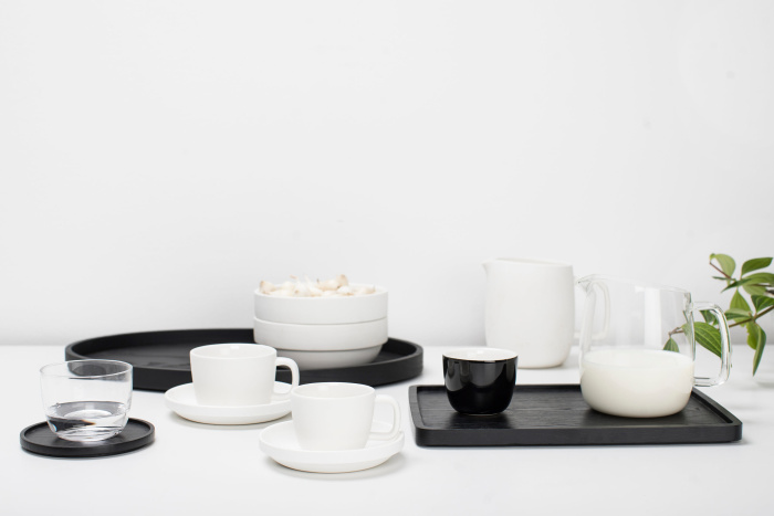 Набор из 4-х тарелок Plate Low White Matt Passe-Partout by Vincent Van Duysen, Serax