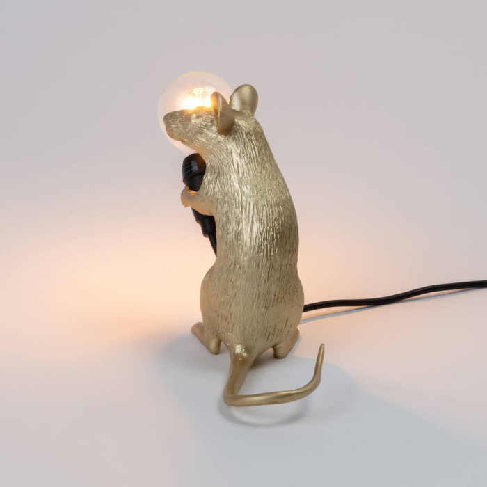 Настольный светильник Mouse Lamp Mac Gold, Seletti