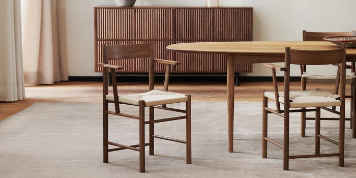 Стул с подлокотниками F Chair, Brdr. Krüger