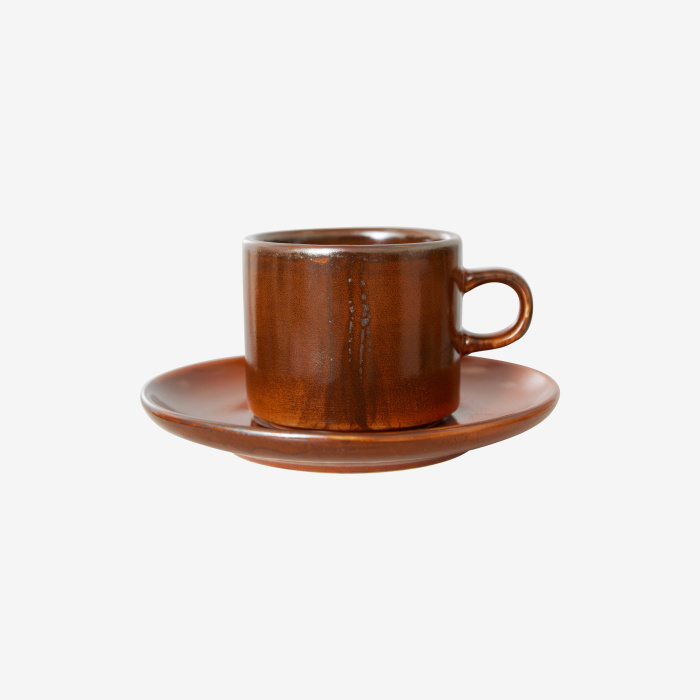 Чайная пара Chef ceramics: cup and saucer – Burned orange, HKliving
