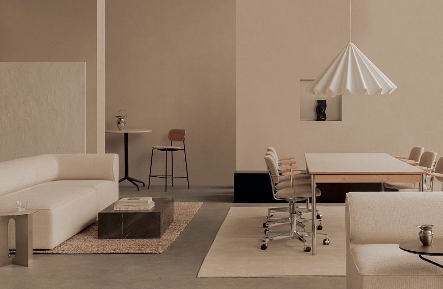 Стальной приставной столик Androgyne Side Table, Steel Base, Audo Copenhagen (ex. Menu)