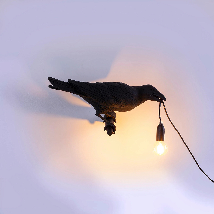 Настенный светильник Bird Looking Right Black, Seletti