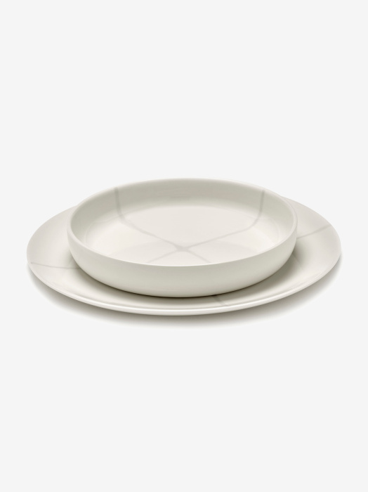 Набор из 2-глубоких тарелок High Plate S Salt Zuma by Kelly Wearstler, Serax