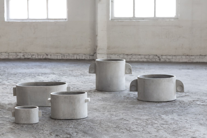 Кашпо Flowerpot Oval Grey by Marie Michielssen, Serax