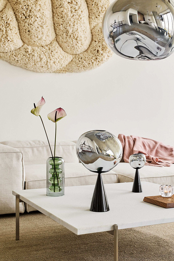 Настольная лампа Melt Cone Fat silver, Tom Dixon