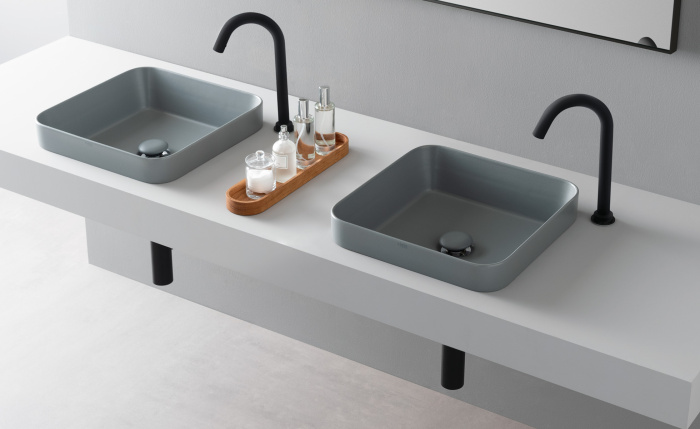 Полувстраиваемая раковина Enjoy Semi-Recessed Square Washbasin квадратная, Cielo