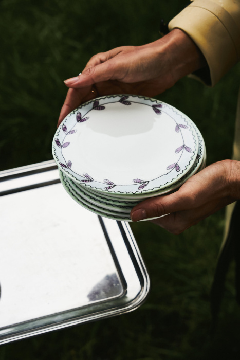 Набор из 2-х тарелок Plate Blossom Milk Midnight Flowers by Marni, Serax