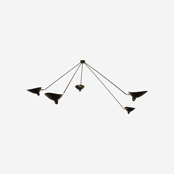 Подвесной светильник Five-Arm Spider Ceiling Lamp, Serge Mouille