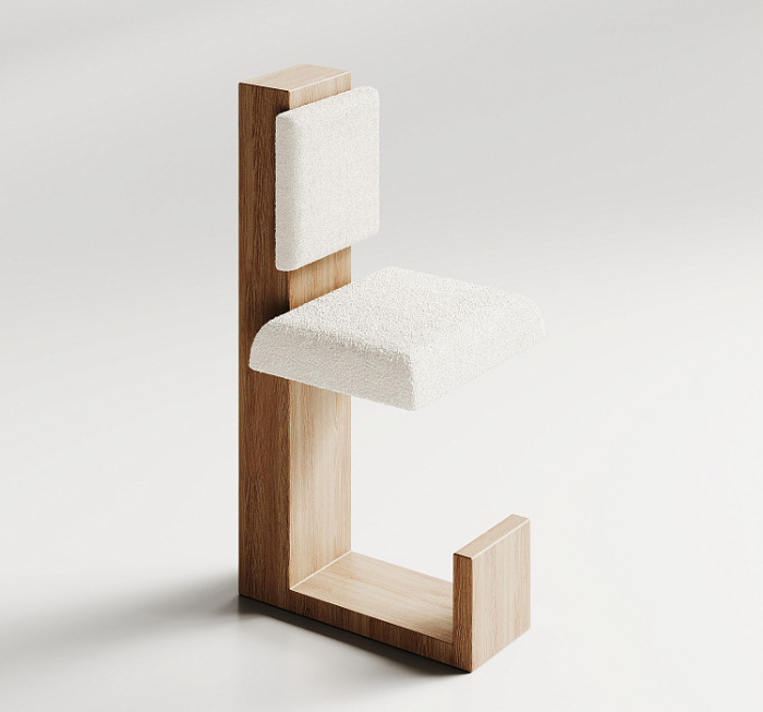 Барный стул White Noise Bar, MODÉNATURE