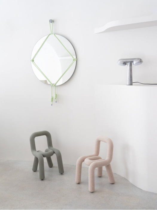 Круглое зеркало Shibari Round, Moustache