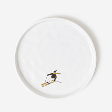 Тарелка Snowy Day small plate — Skiing, Räder