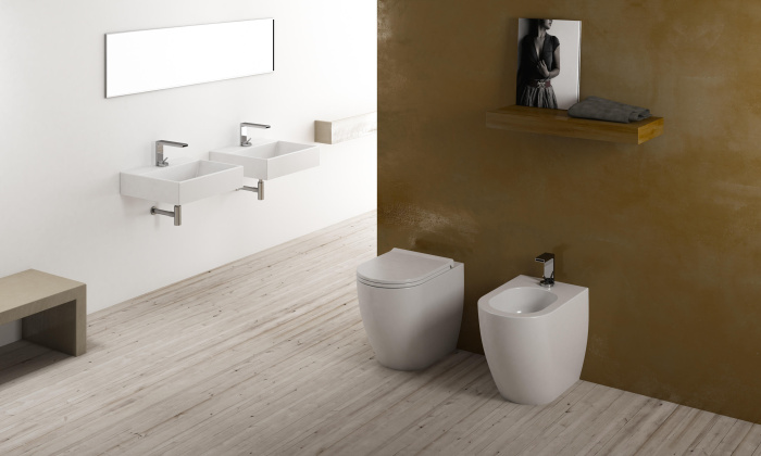 Напольный унитаз Smile Back to Wall WC Rimless безободковый, Cielo