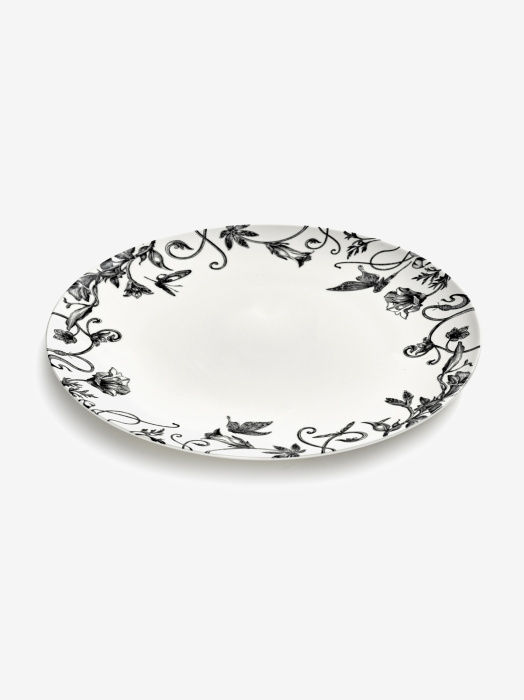 Тарелка Dinner plate floral fantasy white-black Unity, Serax