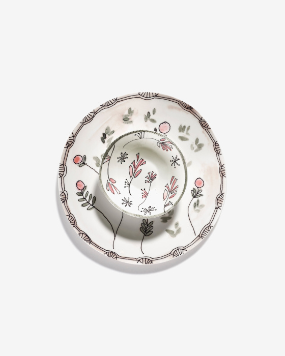 Набор из 2-х тарелок Plate Mirtillo Nude Midnight Flowers by Marni, Serax