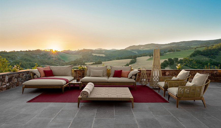 Уличный модульный диван Cruise Teak, Talenti