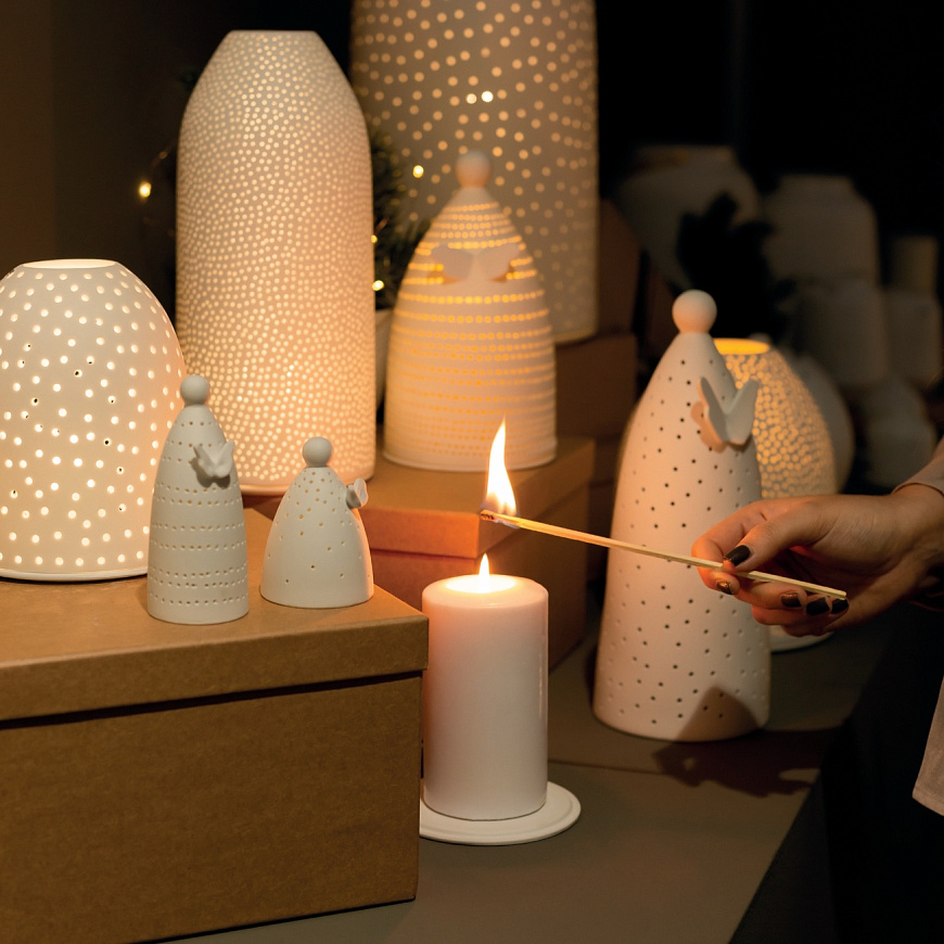 Декоративная статуэтка-светильник Heavenly light – Lines, large, 