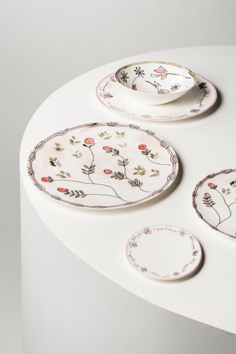 Набор из 2-х тарелок Plate Mirtillo Nude Midnight Flowers by Marni, Serax
