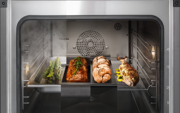 Компактный духовой шкаф с СВЧ Miele H 7240 BM EDST/CLST, Miele