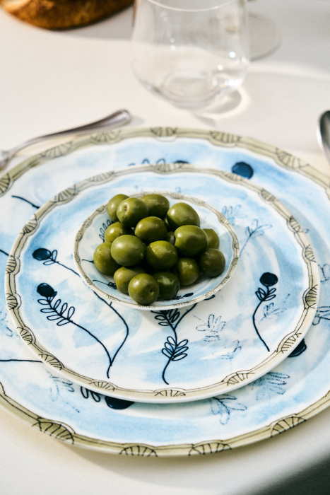 Набор из 2-х тарелок Plate Mirtillo Tea Midnight Flowers by Marni, Serax