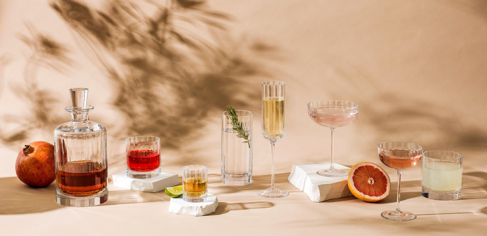 Набор из 4-х стаканов Fluted Double Old Fashioned Tumbler – Set of 4, Richard Brendon
