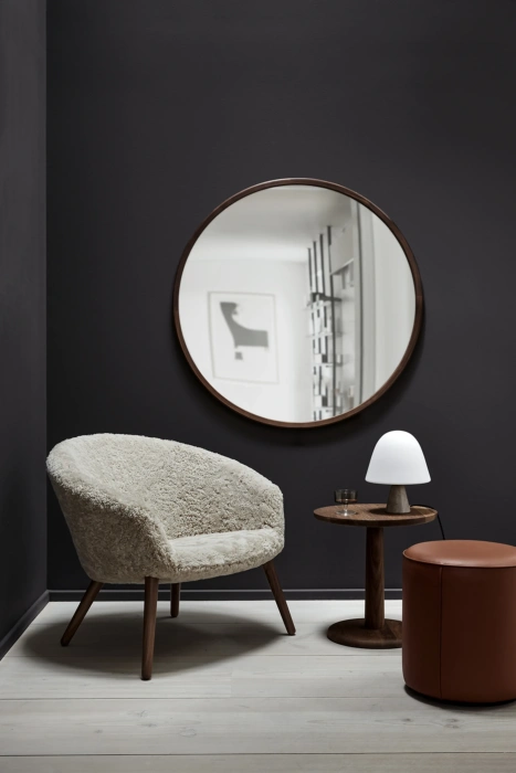 Кресло Ditzel Lounge Chair Wood base, Sheepskin, Fredericia