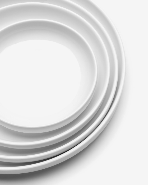 Набор из 4-х тарелок Plate Low White Matt Passe-Partout by Vincent Van Duysen, Serax