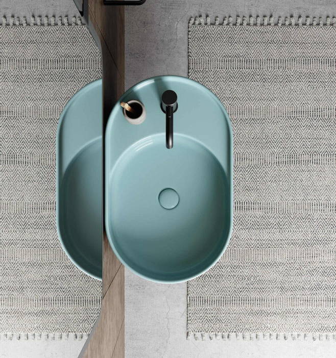 Накладная раковина без перелива Mini Living Moon Ovale, NIC Design