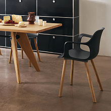 Кресло HAL RE Armchair Wood, Vitra