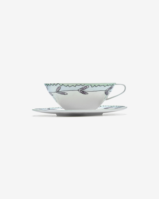 Набор из 2-х чайных пар Tea Cup + Saucer Blossom Milk Midnight Flowers by Marni, Serax