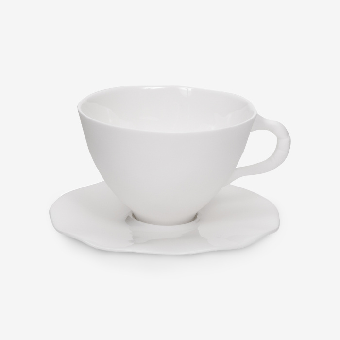 Кружка с блюдцем Cup With Saucer L White Perfect Imperfection, Serax
