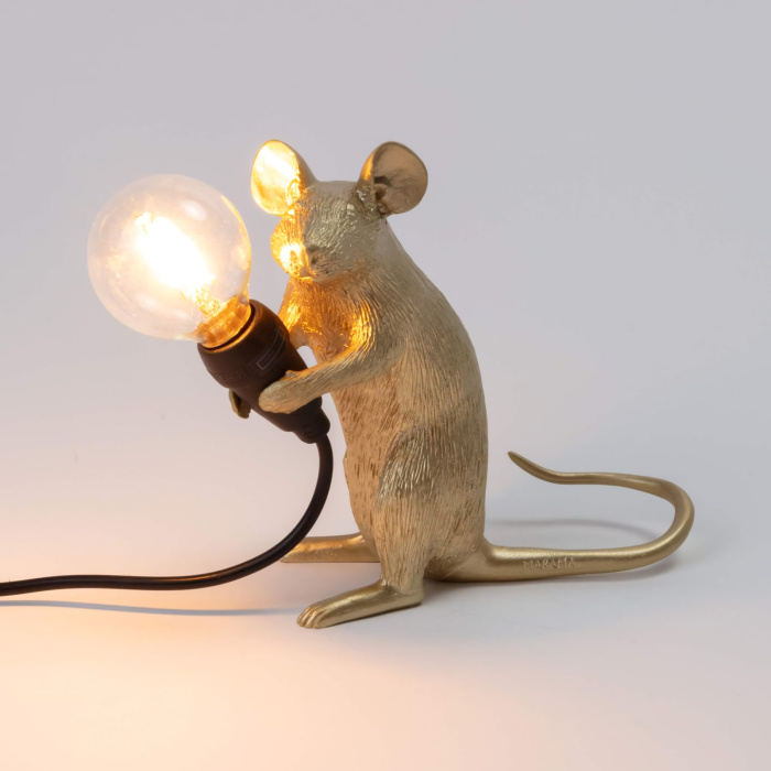 Настольный светильник Mouse Lamp Mac Gold, Seletti