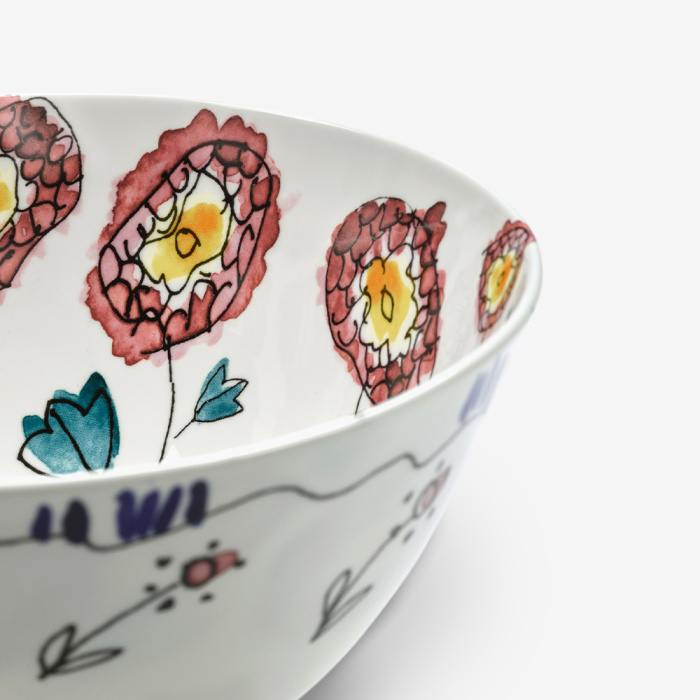 Набор посуды на 4 персоны Breakfast Set 12 Pieces Anemone Midnight Flowers, Serax