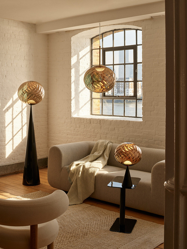 Подвесной светильник Whirl Medium Gold, Tom Dixon