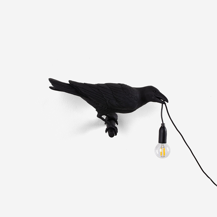 Настенный светильник Bird Looking Right Black, Seletti