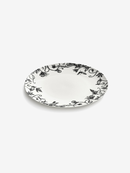 Тарелка Breakfast plate floral fantasy white-black Unity, Serax