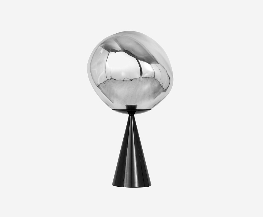 Настольная лампа Melt Cone Fat silver, Tom Dixon