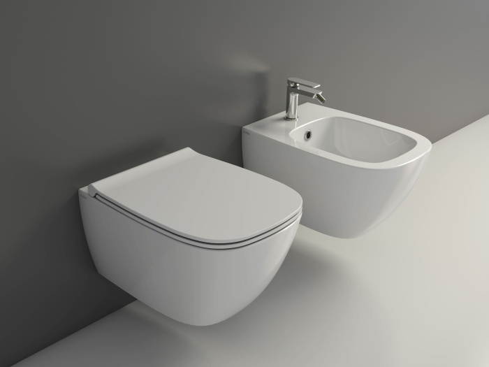 Подвесной унитаз Genesis безободковый с сиденьем soft-close, Ceramica Globo